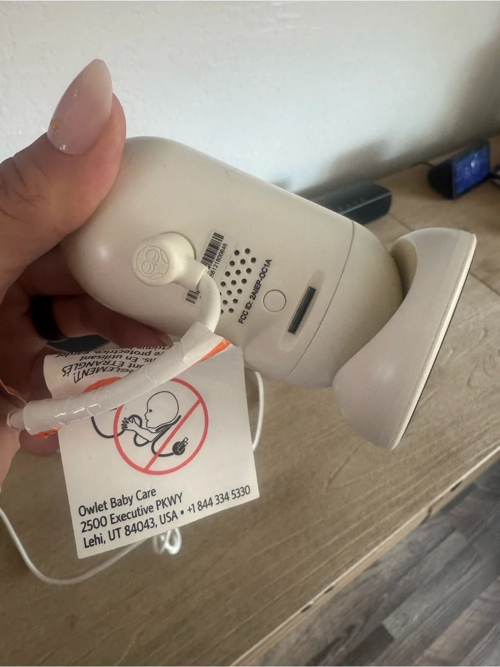Owllet White Indoor Wi‑Fi Security Camera with Power Adapter